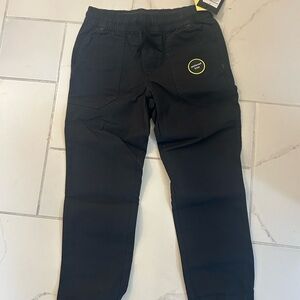 Art Class Charcoal Elastic Waist Pants reinforced knee draw string size 7 NWT